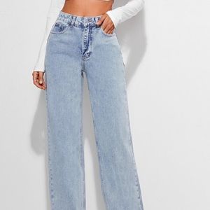 NWOT Shein High waist straight jeans